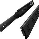 VADANIA 12" Soft Close Drawer Slide, #K45, 3-Fold Full Extension, Self Silent Closing, Heavy Duty 100lb Load Capacity, Ball Bearing, Side Mount, Black, 1-Pair
