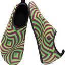 Metog Men Women Water Shoes Quick-Dry Aqua Socks Barefoot Slip-on for Beach Swim Sport Surf Yoga Exercise (8-8.5 Women/7-7.5 Men, Spiral Green)