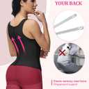 SHAPSHE Waist Trainer for Women, Tummy Control Sports Girdle, Workout Body Shaper with Adjustable Shoulder Strap (Black, XS)