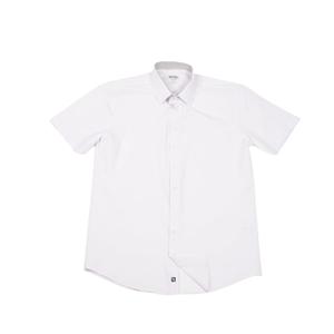Tough Apparel Hustle Shirt Men's Short Sleeve Dress Shirt 4-Way Stretch Regular Fit Wrinkle & Stain Resistant White L