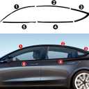 Stainless Steel Window Trim Chrome Delete for Tesla Model 3 2017-2026 Black Window Trim Blackout Kit