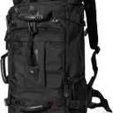 Travel Backpack Carry On Backpack Durable Convertible Duffle Bag Fit for 15.6 Inch Laptop for Men and Women hiking airplane shoes bag extendable three way uses multiple (60L-Large, Black)