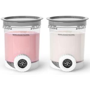 Containers Compatible with Ninja Swirl: 2-Pack Creami Pint and Lid - Accessories for Ninja NC700 & NC701 Ice Cream and Soft Serve Makers - BPA Free Food Grade Dishwasher Safe