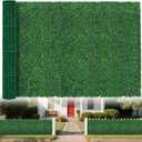 Artificial Greenery Wall Roll,71"x 144"(72 sq.ft) UV-Anti Faux Boxwood Roll Panels Greenery Backdrop, Vine Leaf Fence Panels for Garden Fence Covering Privacy, Outdoor Indoor Home Decor