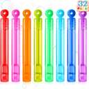 JOYIN 32 Pack Mini Bubble Wands, 8 Colors Circle Party Favors for Kids, Goodie Bag Stuffers, Treasure Box Toys, Classroom Prizes for Boys Girls