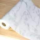 Shelf Liners for Kitchen Cabinets 20 Inch Wide X 20 Ft Non Adhesive Cabinet Drawer Liner Non Slip Waterproof Strong Grip Marble Closet Pantry Shelf Liner Cupboard Fridge Mat for Bathroom Drawer, 20"W x 240"L