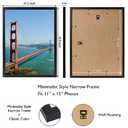 11x15 inch Picture Frame Black for Wall Hanging, Poster Frame, Wall Gallery Photo Frame with Shatter Resistant Plexiglas, Black