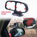 Blind Spot Mirror, Left and Right Adjustable Rearview Mirror Car Auxiliary Wide Angle Mirrors Stick for Universal Cars Truck SUV, Dark Grey, 5.12*2.95*1.77 inches
