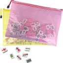 4 x Transparent Mahjong Tiles Bag with Zipper 2 Pack, Empty Case for American Mahjong, Mah Jong Gifts Accessories,2 Colors of Transparent Mahjong Rack Bag,Domino or Tile Games Box(Case Only) (Yellow and Pink-2)