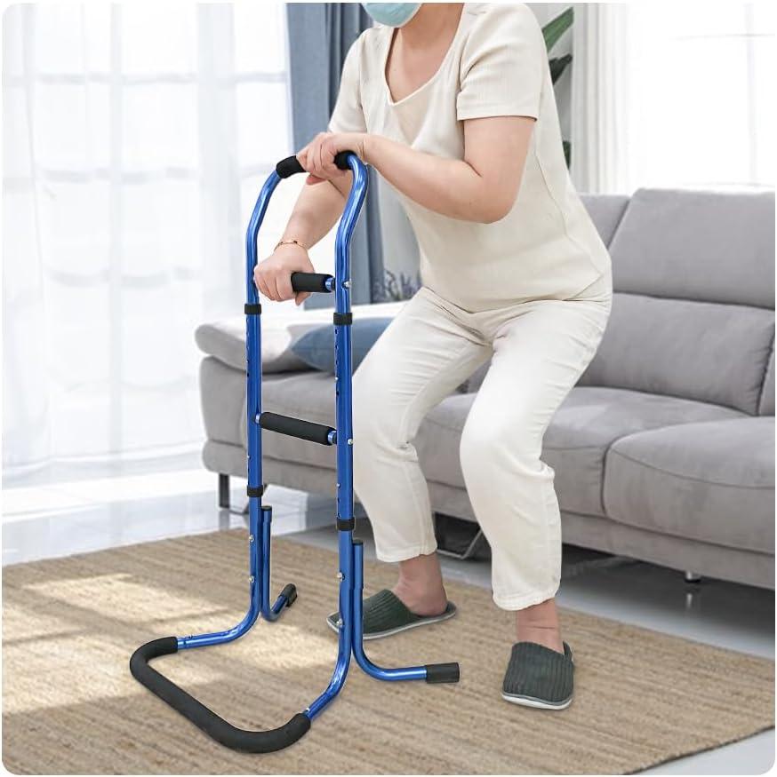 Stand Assist Aid For Elderly Chair Lift Devices For Seniors Standing Supports Couch Rails Sit To Stand Lift Adults Walking Assistance Portable Patient Mobility Aids For Sofa, Recliner Chair (Blue)