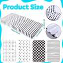 Moukeren 4 Pcs Black and White Crib Sheets for Baby Microfiber Baby Bassinet Soft Sheets Crib 52" x 28" for Standard Cribs Nursery Bedding