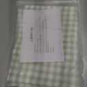 ZJDECOR Sage Green White Buffalo Plaid Valance for Kitchen Bathroom,Gingham Crinkled Not-See-Through Sheer Cafe Curtains,Farmhouse Window Treatment,Rod Pocket,52" Wx15 L(Pack of 1)