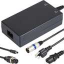 24V 5A Rapid Battery Charger (3-pin XLR Connector) with 3 Universal sockets Lithium Smart Auto Battery Charger for Wheelchairs & Scooters (100-240V Input)