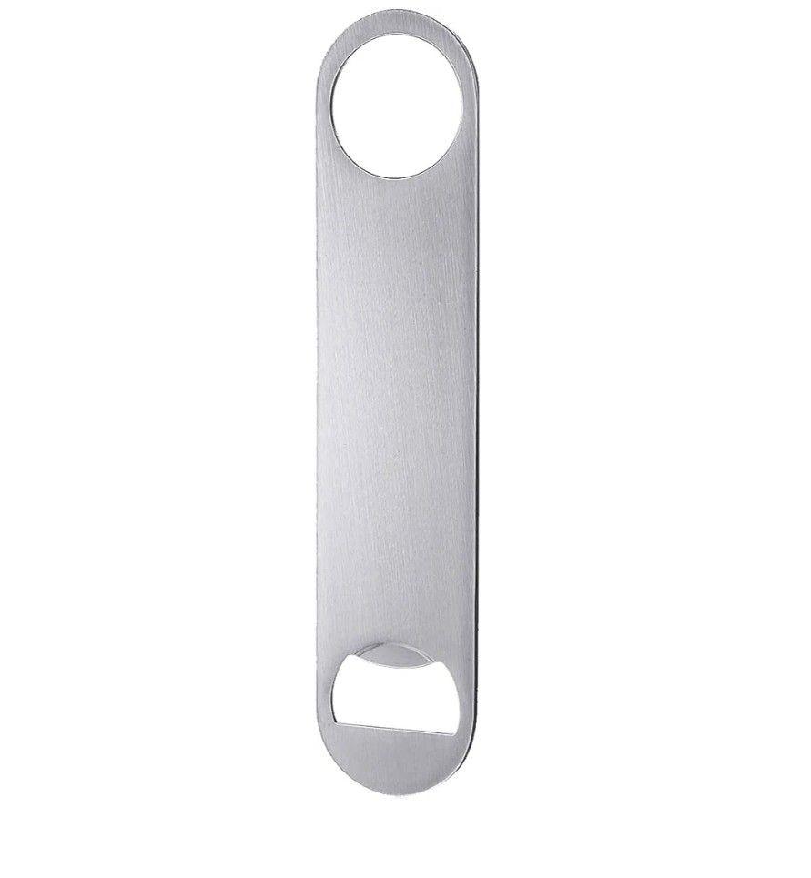 OGGI Bar Blade Bottle Opener Stainless Steel, Bartender Bottle Opener, Solid Bottle Cap Opener, Heavy Duty Beer Opener, 7" / 18cm