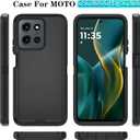 Qinmay Phone Case for Motorola Moto G 2026/Moto G Play 5G 2026 Case with HD Screen Protector, Heavy Duty Shockproof & Dropproof 3-Layer Cover Phone Case,Black