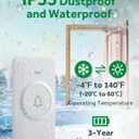 AVANTEK Wireless Door Bell, CW-21 Mini Waterproof Wireless Doorbell Operating at Over 1000 Feet, 2 Remote Buttons Can Have Different Tones, 52 Melodies, CD Quality Sound and LED Flash
