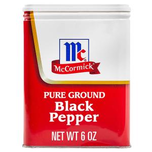 McCormick Pure Ground Black Pepper, 6 oz (EXP 03/09/30)