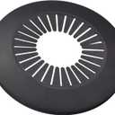 Uxcell Pipe Cover Decoration, 60mm-74mm PP Plastic Escutcheon Water Pipe Drain Line Cover Black 4pcs (60-74mm)