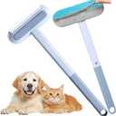 Pet Hair Remover for Furniture, 23.4Inch Reusable Lint Brush for Dog Cat Hair 4-in-1 Multifunctional Fur Removal Tool with Long Handle, Gentle on Couch, Carpet, Car Seat, Bedding and Clothes, 2-Pack
