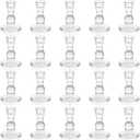 Romadedi Glass Candle Holder for Candlestick - 20 pcs Clear Tapered Candle Holders Bulk for Standard Candle Sticks for Wedding Centrepieces Christmas Table Dcor