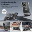 ESR Patented Metal Kickstand Case Compatible with iPhone 13 Pro Max, Two Ways to Tilt, Reinforced Drop Protection, Slim and Soft Case, Transparent