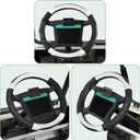 10L0L Golf Cart Steering Wheel Cover for Yamaha, Club Car DS & Precedent, 14 Inch Black White