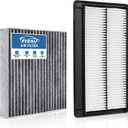 Engine+Cabin Air Filters Fit for 2022-2025 2026 Acura MDX 3.5L, 2023-2025 2026 Honda Pilot 3.5L Air Filter With Activated Carbon Replacement CF11182 17220-61A-A00