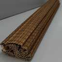 UNISHADES Cordless Bamboo Roman Shades for Windows, Blinds Size (34.5" W ×48" H) Colour (Highfield Teak)