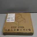 Wooden Toddler Step Stool for Kids, Two Step Stool with Non-Slip Pads & Handles, Potty Training Stool for Bathroom Sink, Toilet, Kitchen, Bedroom (Natural)