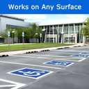 2-Pack, 36"x36" Handicap Parking Stencil, ADA Compliant | Handicap Stencil for Parking Lot, Reusable Roll-Up Waterproof Parking Lot Stencils for Asphalt, Concrete