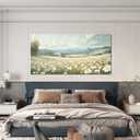 Large Canvas Wall Art Decor Wall Art Pictures for Living Room Canvas Art Wall Decor Green White Nature Wall Art Prints Artwork for Walls Vintage Landscape Wall Art Decor Home Office Decor 24" X 48"