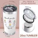 Teacher Appreciation Gifts from Student Thank You Tumbler for Women Men Teachers End of Year, Christmas, Birthday, Back to School Gift for Preschool, Kindergarten, Elementary Educators