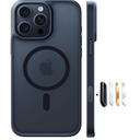 TORRAS for iPhone 16 Pro Case Translucent Matte Black | Compatible with MagSafe, Military Grade Drop Protection, Stronger Magnetic, Shockproof Airbag, Camera Control, Color Buttons, Slim AntiScratch