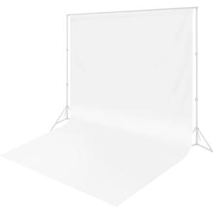 Linhedai 10 x 20 ft White Backdrop Background White Screen for Photography Video Recording Picture Shooting high Density Polyester Fabric Pure Recording Parties Curtain