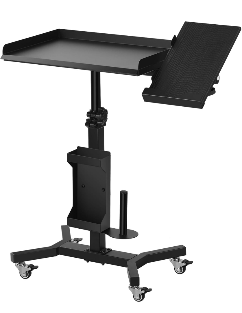 POARMEEY Foldable Tattoo Tray on Wheels Folding Trays Tattoo Workstation Rolling Trolley Cart for Tattoo Salon, Beauty Spa Storage Station