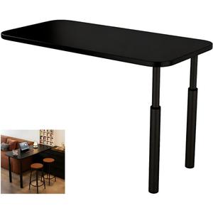 CycleCrew Large L-Shaped Desk Extension, 47.2" L Freestanding Desk Extender with Adjustable Height, Full-Size Tabletop Extension for Existing Desk, Space Saving Workstation Expansion for Home Office, 47.2" L x 23.6" W x 35.4" H