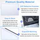 PIMCAR Windshield Sun Shade for 2015-2024 2025 Ford Edge SUV, Premium 310T Reflective Polyester, Foldable Heat Blocker-Beat Summer Heat & Keep Interior Cool