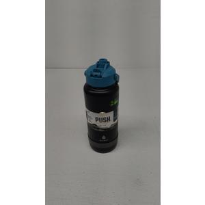 Manna Push Stainless Steel Bottle with Push-open Locking Lid and Sipping Spout - 40 Oz - Onyx Powder Coat