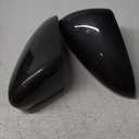 X AUTOHAUX 1 Set Car Rear View Driver Passenger Side Mirror Cover Cap Replacement Black Carbon Fiber for Ford Fusion 2013-2019 Fits W/Turn Signal Models Mirror Guard Covers Trims