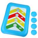 Floating Toss Game Inflatable Pool Ring Toss Game Floating Swimming Pool Ring Toy with 4pcs Water Bags Floating Cornhole Board Set for Multiplayer Water Pool Game Kid Adult