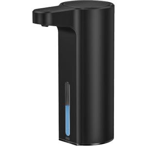EKO Aroma 9 fl oz Automatic Liquid Soap Dispenser, Rechargeable & Water-Resistant Soap Dispenser for Kitchen and Bathroom with Adjustable Volume Control (Matte Black Steel)