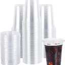 Lullaby 200 Pack 12oz Clear Plastic Cups with Lids, Disposable To Go Cups for Daily Use, Party and Wedding