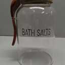 SiliFine 1 Piece 94 oz Bath Salts Glass Jar with Wooden Lid, Bath Salt Container with Scoop, Airtight Storage Bathtub Accessories for Women