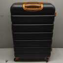 Coolife Luggage 3 Piece Set Suitcase Spinner Hardshell Lightweight TSA Lock (family set-apricot black, 16in20in24in28in)