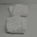 Smiry Bathroom Rugs and Mats Set, 2 Piece Chenille Bath Mat Set, Machine Wash Dry, Non Slip Absorbent Shaggy Bath Rug for Bath Room, Shower and Tub (30" x 20"+24" x 16", White)
