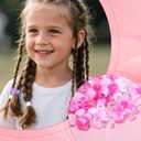 YBEATY 98 PCS Pink Hair Beads Set Braids Clear Beads Crafts Valentines Plastic Bracelets Making Quick Braids Bead Colored Hair Accessories for Girls Women Dreadlocks Pony Tails Jewelry Making