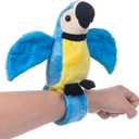My OLi Talking Parrot Toy with Wristband Repeats Your Words 5.7" Plush Parrot with 8.3" Wingspan Stuffed Animal Fun Interactive Pet Companion for Kids