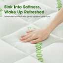 Mattress Pad Queen Size, Cooling Pillow Top Mattress Topper, Ultra Soft Viscose Made from Bamboo, Breathable for Hot Sleepers, Deep Pocket 8"-20", Green