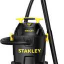 STANLEY 10 Gallon Wet Dry Vacuum, 6 Peak HP Poly Built-in Drain Shop Vac Blower with Powerful Suction, Multifunctional Shop Vacuum Cleaner