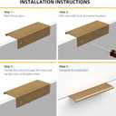 Goldenwarm 15 Pack Champagne Bronze Cabinet Pulls - 5-1/16 in Gold Finger Pulls, Brushed Bronze Edge Pulls for Kitchen
